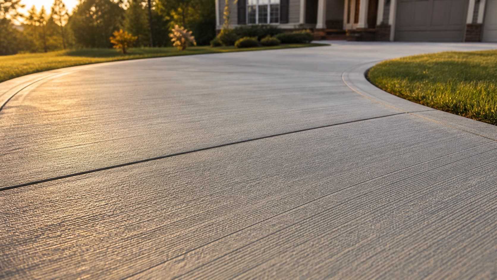 Hands finishing concrete with a trowel
